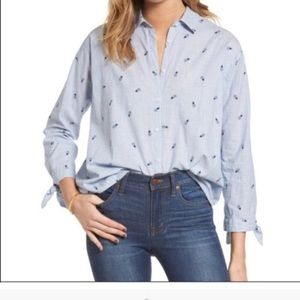 Madewell button down shirt pineapple print